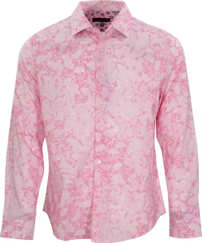 Lords Of Harlech Men's Pink / Purple Nigel Paisley Flock Pink