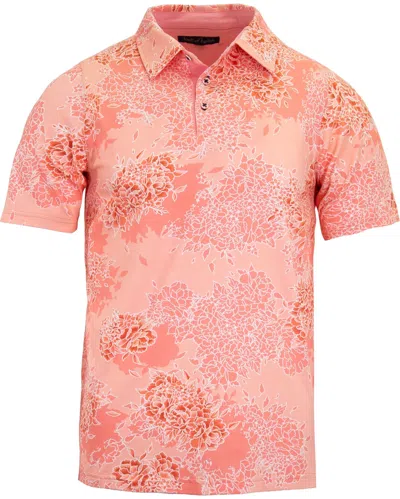 Lords Of Harlech Men's Pink / Purple Pietro Bouquet Island Polo Shirt -  Pink In Pink/purple