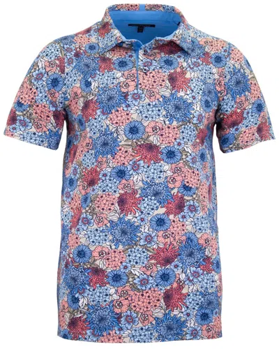 Lords Of Harlech Men's Pink / Purple Pietro Garden Party Polo Shirt - Pink In Pink/purple