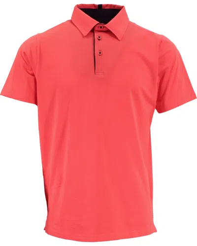 Lords Of Harlech Men's Pink / Purple Pietro Polo Shirt - Melon In Pink/purple