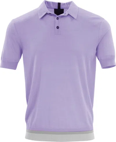 Lords Of Harlech Men's Pink / Purple Pilgrim Polo Shirt - Lavender In Pink/purple