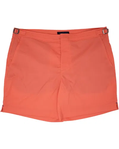 Lords Of Harlech Men's Pink / Purple Pool Oxford Swim Short - Melon In Pink/purple