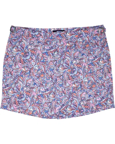 Lords Of Harlech Men's Pink / Purple Pool Paisley Layers Swim Short - Neapolitan In Pink/purple