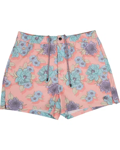 Lords Of Harlech Men's Pink / Purple Quack Flower Bed Swim Short - Pink In Pink/purple