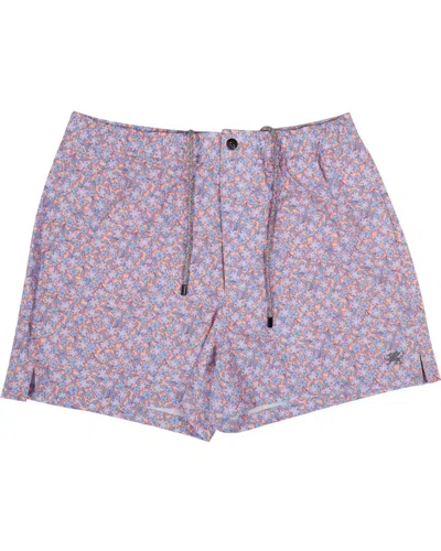 Lords Of Harlech Men's Pink / Purple Quack Lawn Swim Short - Pink In Pink/purple