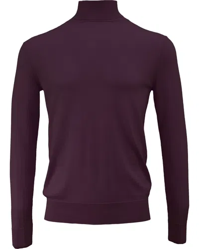 Lords Of Harlech Men's Pink / Purple Ronan Merino Turtleneck Sweater - Plum In Pink/purple