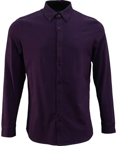Lords Of Harlech Men's Pink / Purple Sawyer Knit Shirt - Plum In Pink/purple