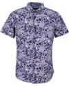 Lords Of Harlech Scott Handcut Floral Shirt In Pink/purple