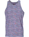 Lords Of Harlech Men's Pink / Purple Tedford Flower Field Tank - Shadow Pink In Pink/purple