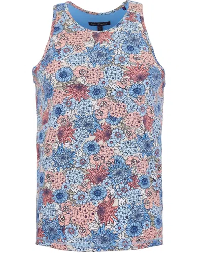 Lords Of Harlech Men's Pink / Purple Tedford Garden Party Tank - Pink In Pink/purple