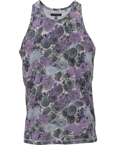 Lords Of Harlech Men's Pink / Purple Tedford Tank Mums Floral Lavender In Pink/purple