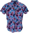 Lords Of Harlech Tim Hibiscus Garden Shirt In Pink In Pink/purple