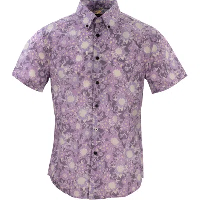 Lords Of Harlech Tim Sunflowers Lavender Shirt In Purple