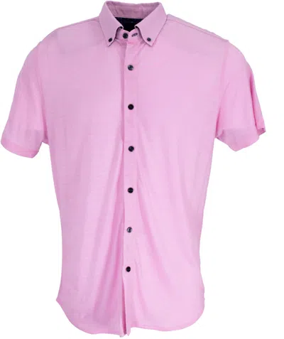 Lords Of Harlech Men's Pink / Purple Tobias Merino Shirt - Pink In Pink/purple