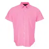 Lords Of Harlech Men's Pink / Purple Todd Knit Shirt - Pink In Pink/purple