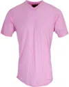 Lords Of Harlech Men's Pink / Purple Victor V-neck Merino Shirt - Pink In Pink/purple
