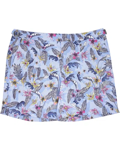 Lords Of Harlech Men's Pool Falling Flowers Swim Short - Blue