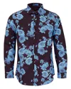 Lords Of Harlech Sawyer Knit Shirt In Blue