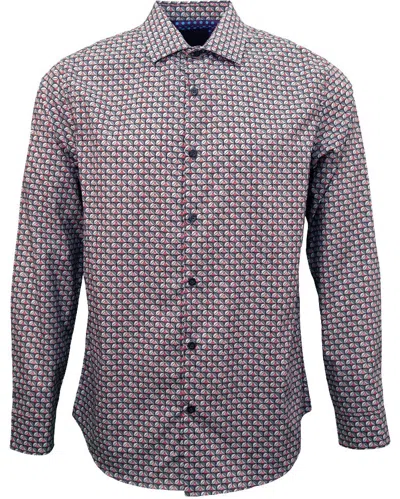 Lords Of Harlech Men's Red Norman Tile Shirt - Rouge