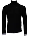 Lords Of Harlech Men's Ronald Merino Turtleneck Sweater - Black In Black