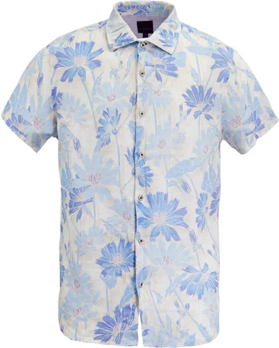 Lords Of Harlech Men's Sergio Springtime Linen Shirt - White