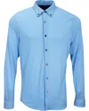 Lords Of Harlech Shawn Merino Shirt In Blue