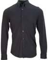 Lords Of Harlech Men's Shawn Merino Shirt In Black In Black