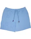 Lords Of Harlech Silus Embossed Interlock Shorts In Blue