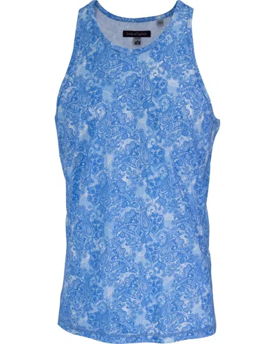 Lords Of Harlech Tedford Paisley Wave Tank In Blue