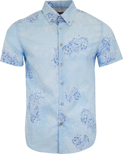 Lords Of Harlech Men's Tim Bouquet Island Shirt -  Blue