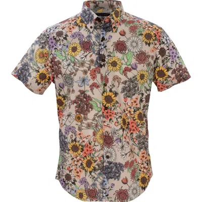 Lords Of Harlech Men's Tim Rumspringa Floral Tan In Brown