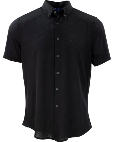 Lords Of Harlech Men's Tobias Merino Shirt - Black