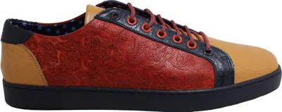 Lords Of Harlech Men's Yellow / Orange / Brown Trevor Tanava Sneaker In Yellow/orange/brown