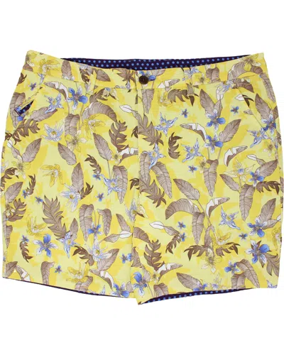 Lords Of Harlech Men's Yellow / Orange Edward Falling Flowers Short - Sunshine In Yellow/orange