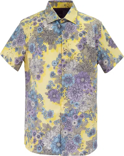 Lords Of Harlech Men's Yellow / Orange Giles Dream Meadow Shirt - Sunshine In Yellow/orange