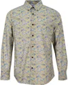 Lords Of Harlech Morris Flower Field Shirt In Yellow/orange
