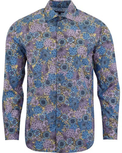 Lords Of Harlech Men's Yellow / Orange Nigel Garden Party Shirt - Sunshine In Yellow/orange