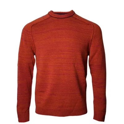 Lords Of Harlech Men's Yellow / Orange / Red Crosby Crewneck Sweater In Rust