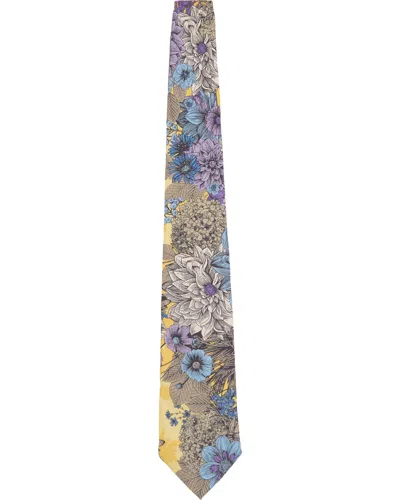 Lords Of Harlech Men's Yellow / Orange Taddeo Dream Meadow Merino Tie - Sunshine In Yellow/orange