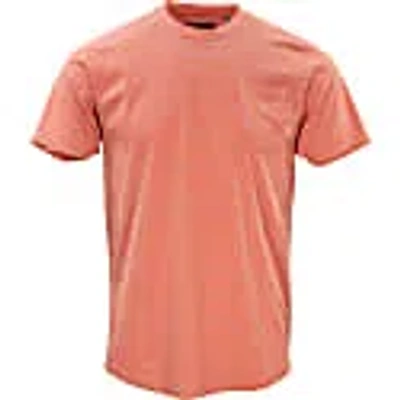 Lords Of Harlech Men's Yellow / Orange Tate Crew - Coral & Blue Stripe