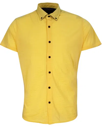 Lords Of Harlech Men's Yellow / Orange Tobias Merino Shirt - Sunshine In Yellow/orange