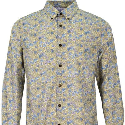 Lords Of Harlech Morris Flower Field Shirt In Yellow