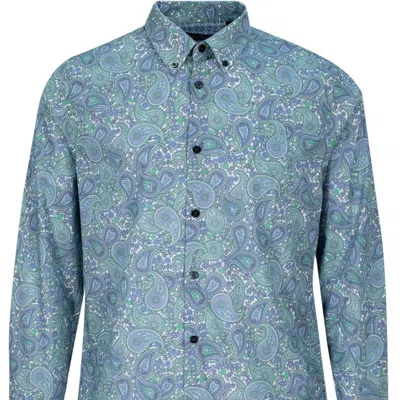 Lords Of Harlech Morris Pow Paisley Shirt In Green