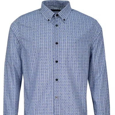 Lords Of Harlech Morris Rectangles Shirt In Blue