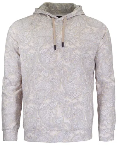 Lords Of Harlech Neutrals Hank Paisley Romance Hoodie -  Ivory In White
