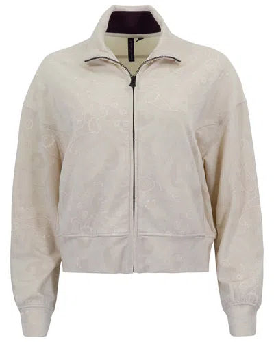 Lords Of Harlech Neutrals Judy Paisley Explosion Ivory Womens Cropped Zip Jacket