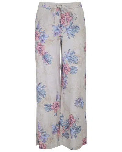 Lords Of Harlech Neutrals Lillian Exotic Floral Natural Womens Wide-leg Pant In Multi