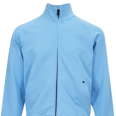 Lords Of Harlech Neville Embossed Full-zip Jacket In Blue