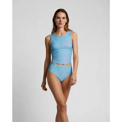 Lords Of Harlech Paisley Explosion Womens Bikini Top In Blue