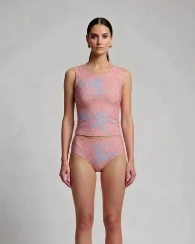 Lords Of Harlech Paisley Explosion Womens Bikini Top In Pink